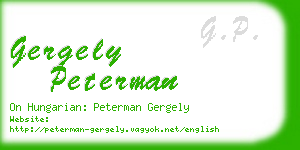 gergely peterman business card